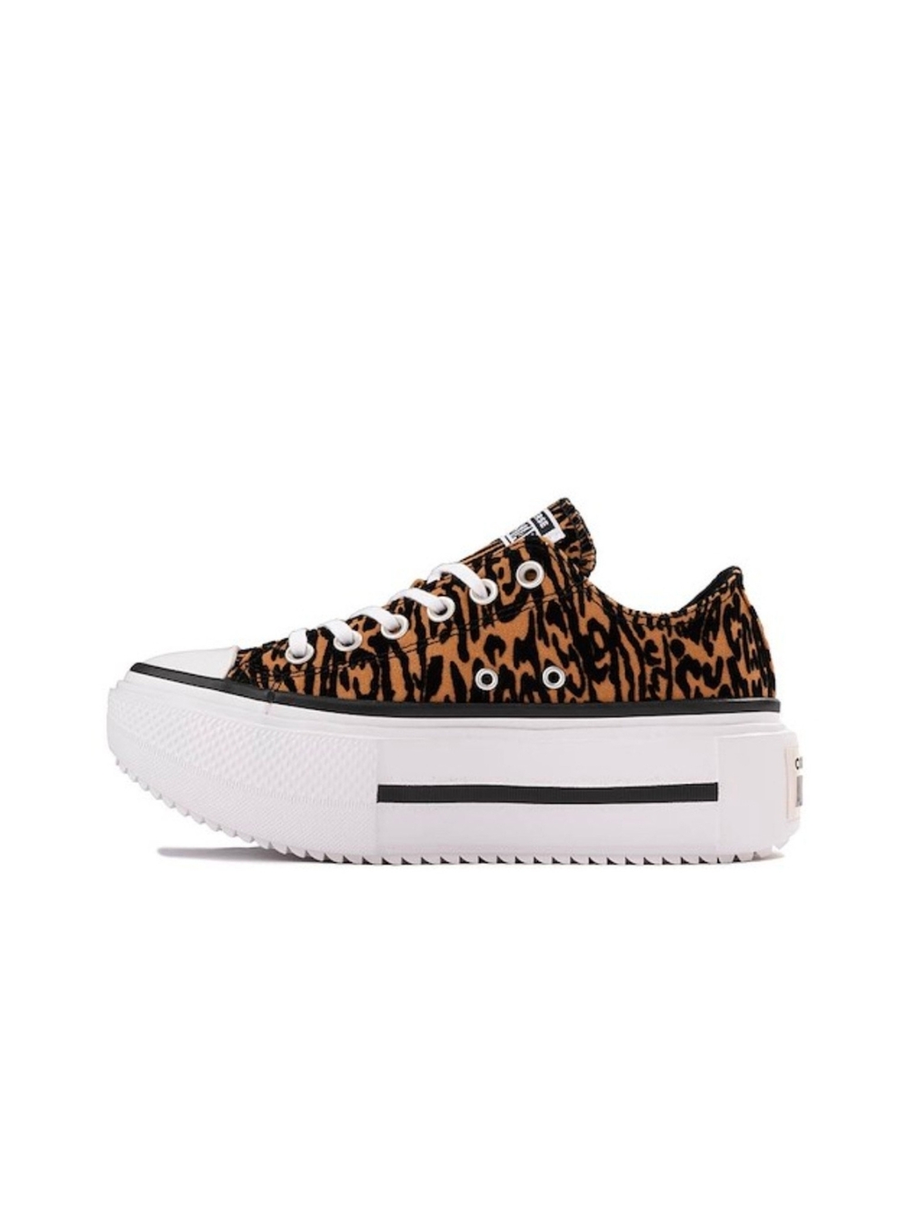 Converse Chuck Taylor All Star Lift Double Stack Low-Top Sneaker - Leopard 10 - Picture 9 of 11